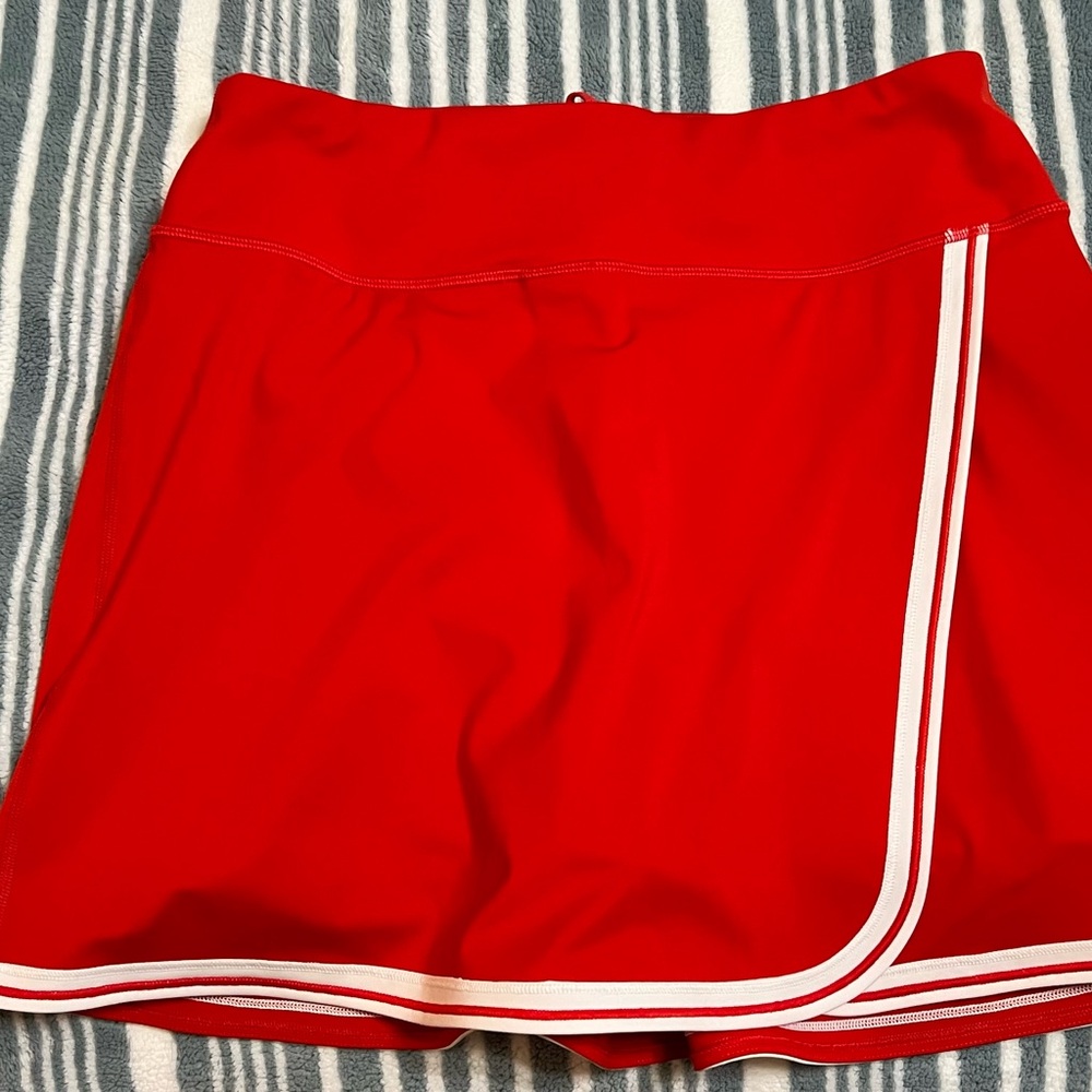 Athleta Red Women's Skort with White Trim